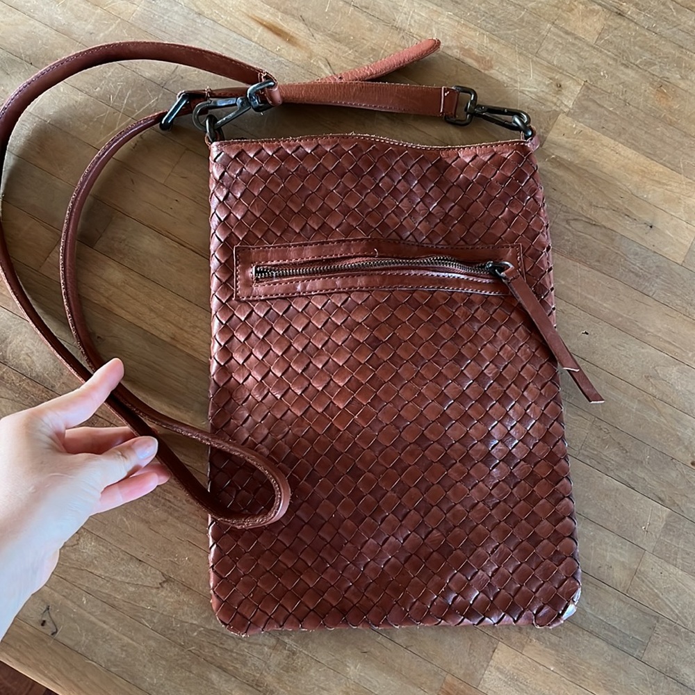 Real leather crossbody bag